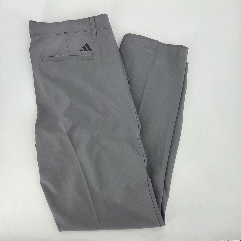 Adidas Golf Pants Mens 34x31 Gray Lightweight Performance Trousers